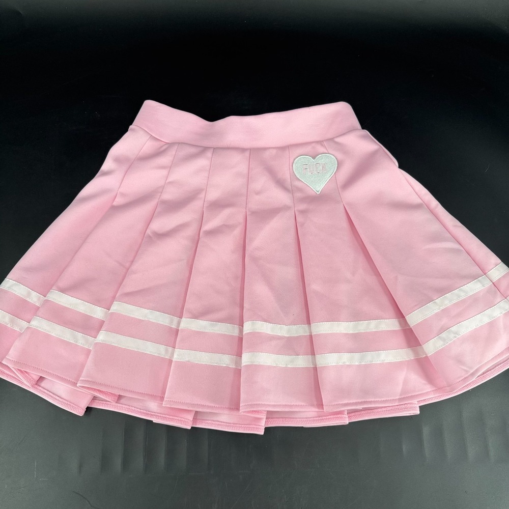 Spencers Body Rage Mini Skirt WOMENS Pull On Pleated Pink SMALL PETIT
